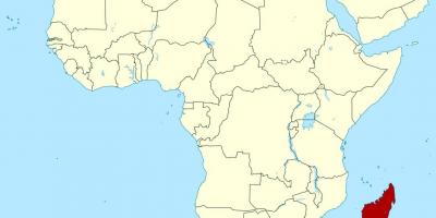 मेडागास्कर अफ्रीका के मानचित्र