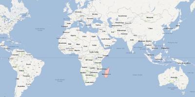दुनिया के नक्शे दिखा मेडागास्कर