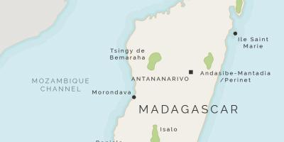 नक्शा मेडागास्कर के और आसपास के द्वीपों